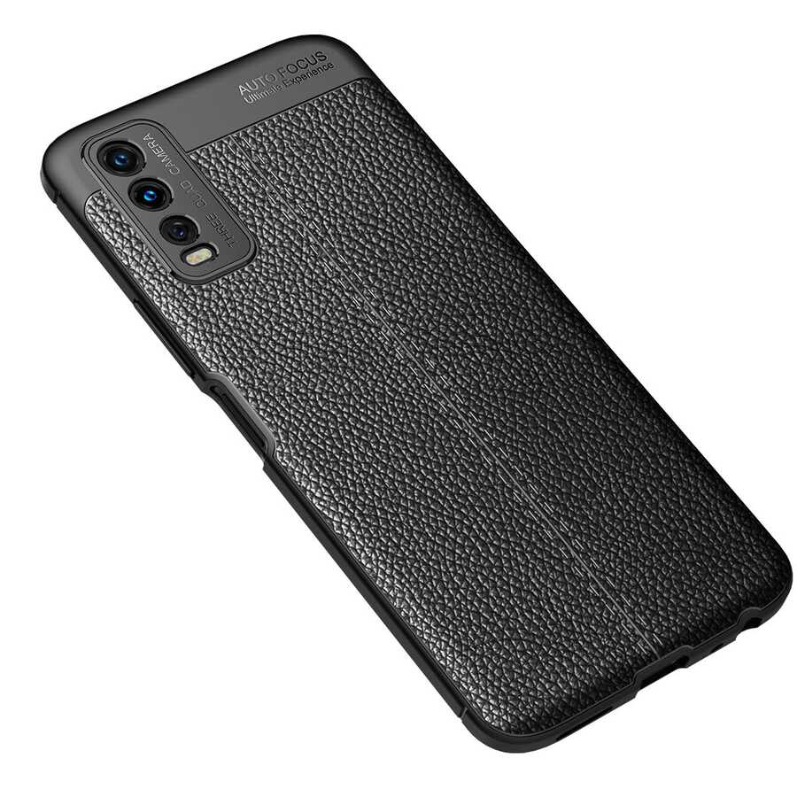 Vivo Y20S Kılıf NXXA Niss Silikon Kapak-Siyah