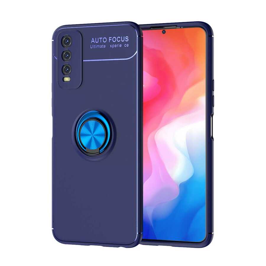 Vivo Y11S Kılıf NXXA Ravel Silikon Kapak-Mavi