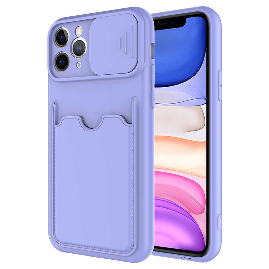 iPhone 11 Pro Max Kılıf NXXA Kartix Kapak-Lila
