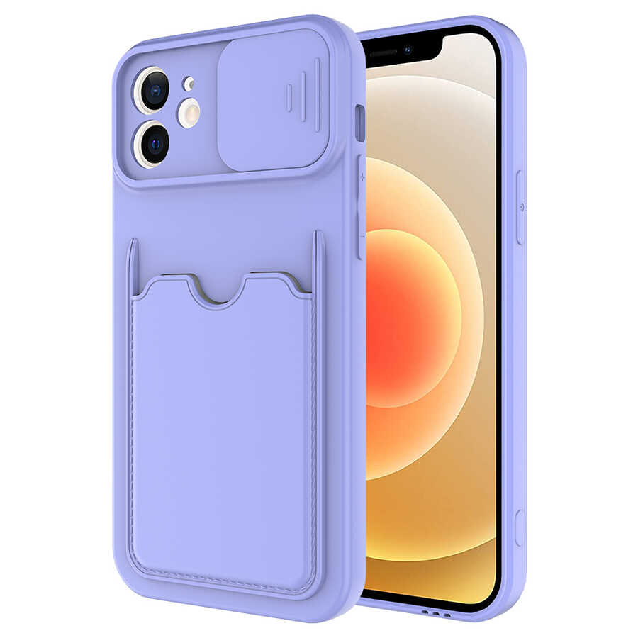 iPhone 12 Kılıf NXXA Kartix Kapak-Lila