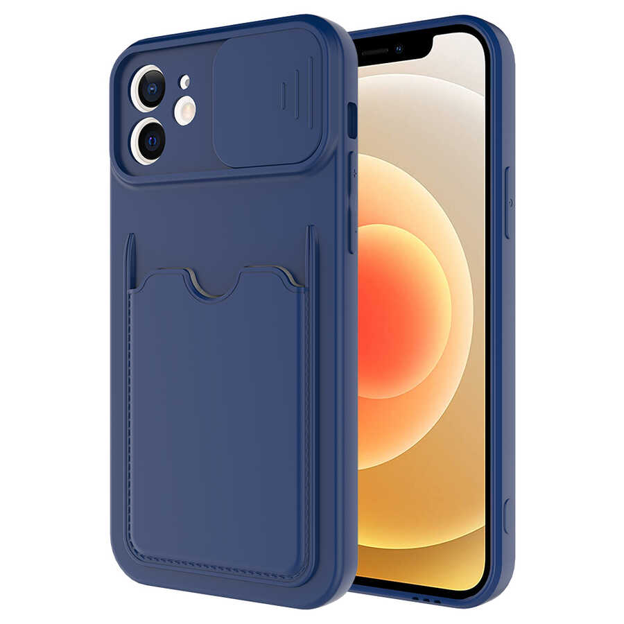 iPhone 12 Uyumlu NXXA Kartix Kapak-Lacivert