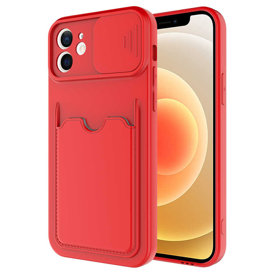 iPhone 12 Uyumlu ​NXXA Kartix Kapak-Kırmızı