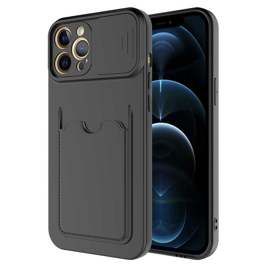 iPhone 12 Pro Uyumlu NXXA Kartix Kapak-Siyah