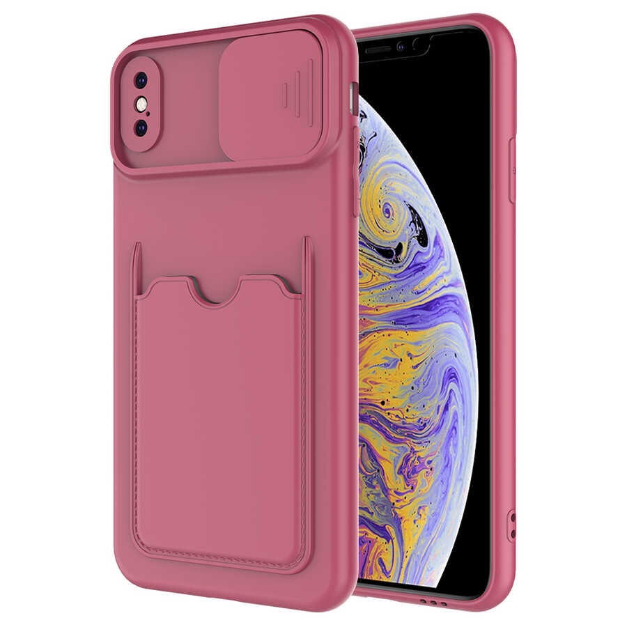 iPhone XS Max 6.5 Uyumlu ​NXXA Kartix Kapak-Koyu Mor