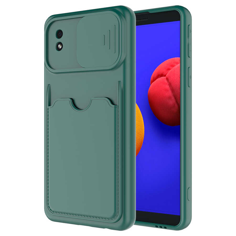Galaxy A01 Core Kılıf NXXA Kartix Kapak-Koyu Yeşil
