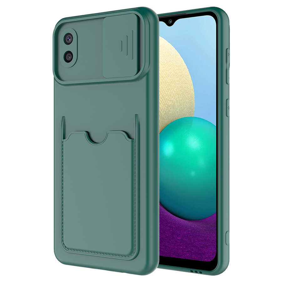 Galaxy A02 Kılıf ​NXXA Kartix Kapak-Koyu Yeşil