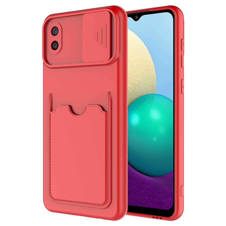 Galaxy A02 Kılıf NXXA Kartix Kapak-Kırmızı
