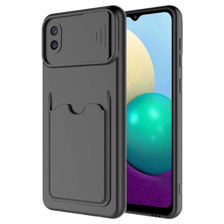 Galaxy A02 Kılıf NXXA Kartix Kapak-Siyah