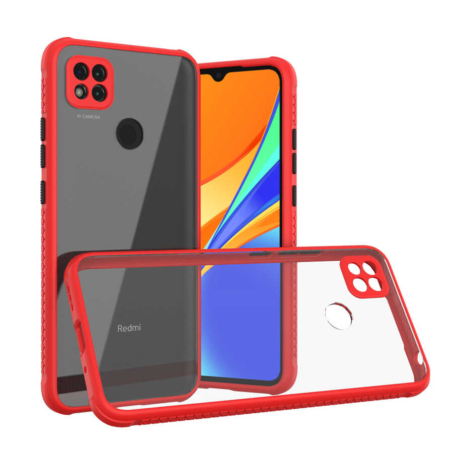 Xiaomi Redmi 9C Kılıf ​​NXXA Kaff Kapak-Kırmızı