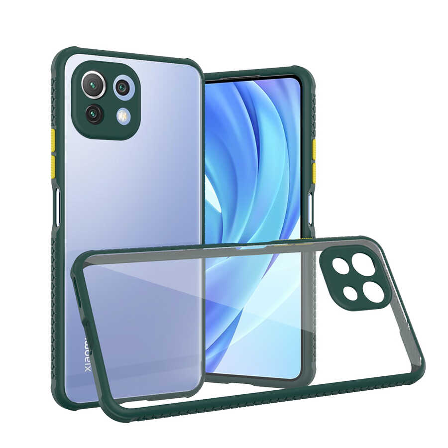 Xiaomi Mi 11 Lite Kılıf ​​NXXA Kaff Kapak-Koyu Yeşil