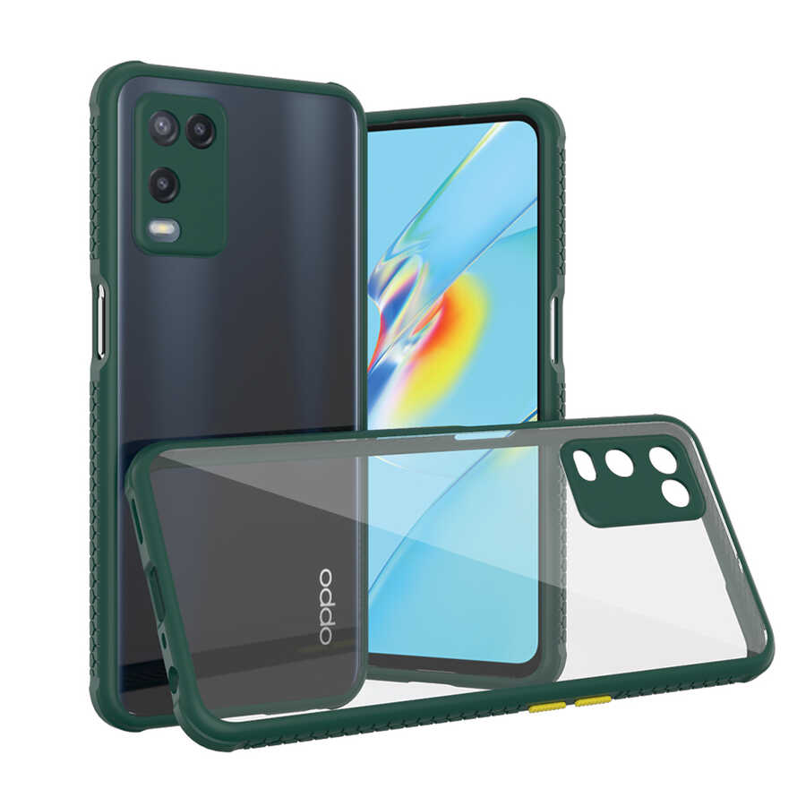 Oppo A54 4G Kılıf NXXA Kaff Kapak-Koyu Yeşil