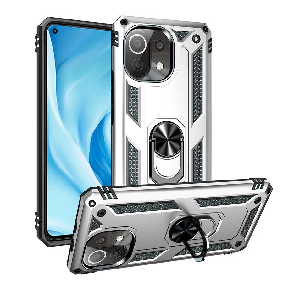 Xiaomi Mi 11 Lite Kılıf NXXA Vega Kapak-Gri