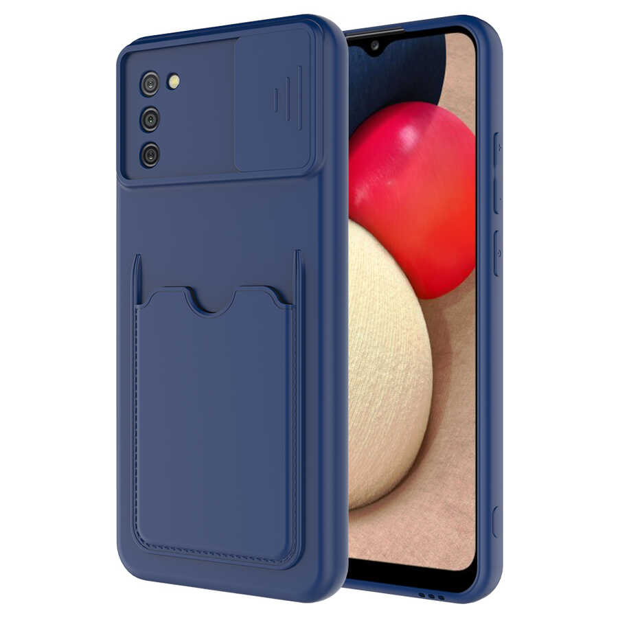 Galaxy A02S Kılıf NXXA Kartix Kapak-Lacivert