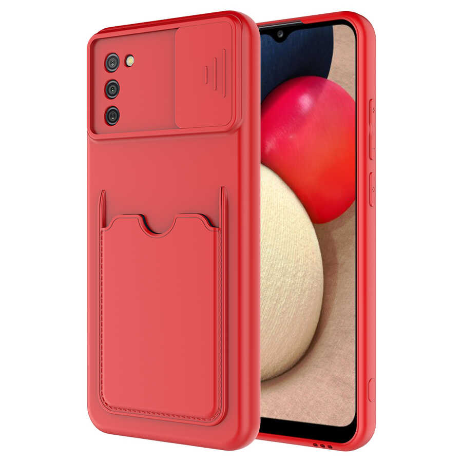 Galaxy A02S Kılıf NXXA Kartix Kapak-Kırmızı