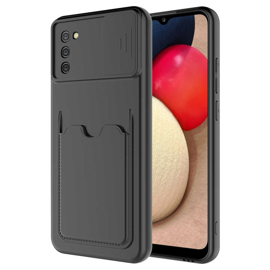 Galaxy A02S Kılıf NXXA Kartix Kapak-Siyah
