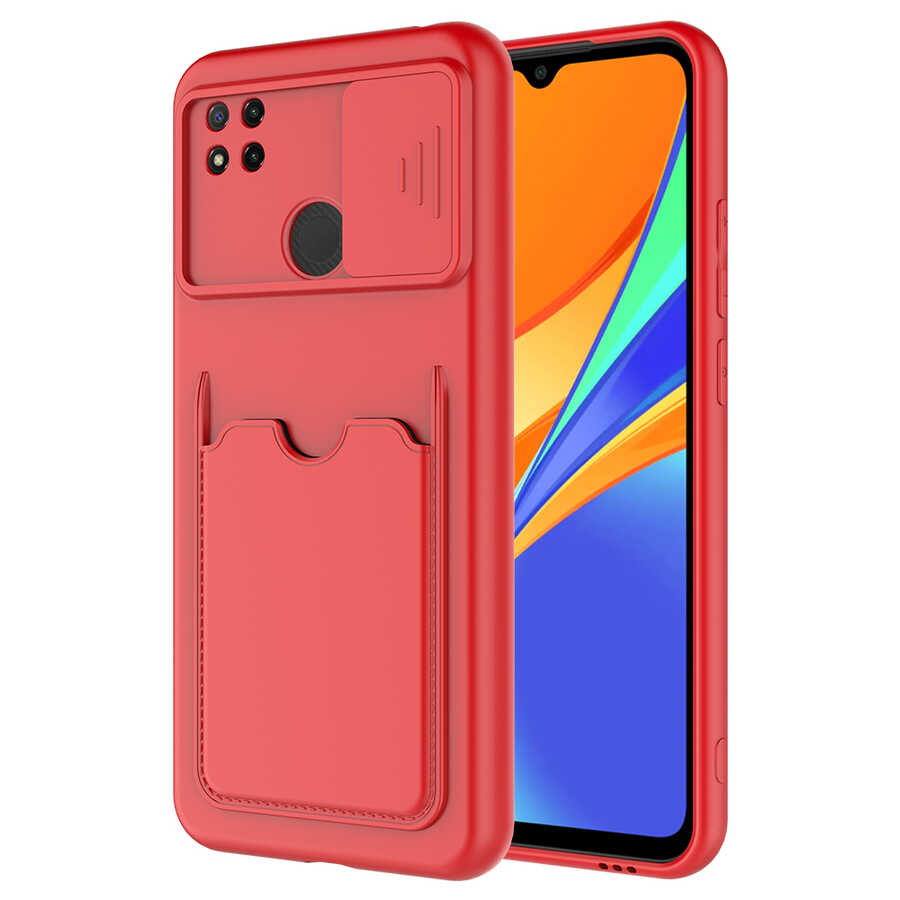 Xiaomi Redmi 9C Kılıf NXXA Kartix Kapak-Kırmızı