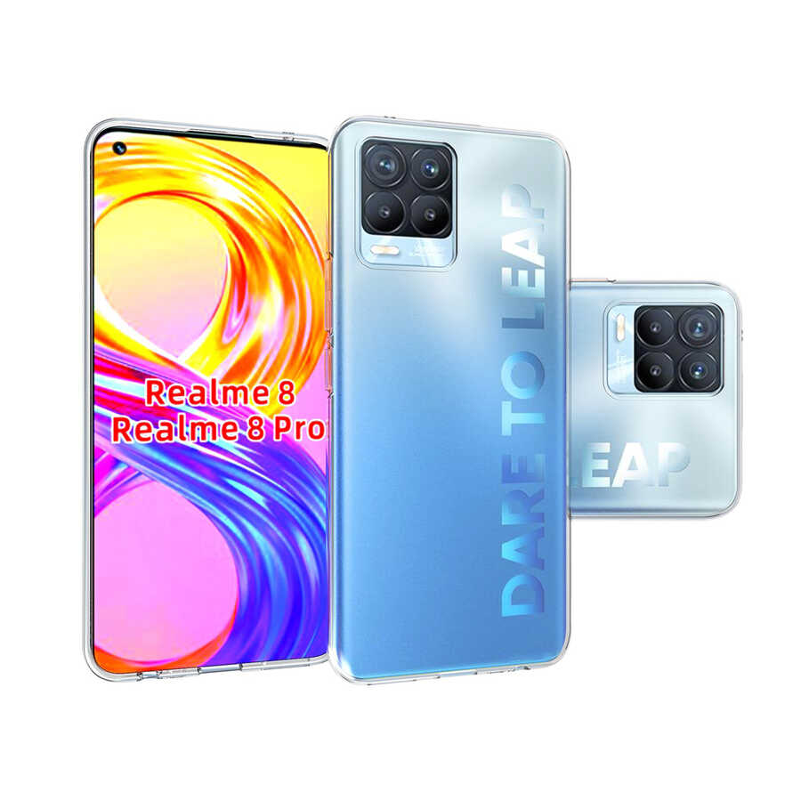 Realme 8 Pro Kılıf NXXA Süper Silikon Kapak-Renksiz