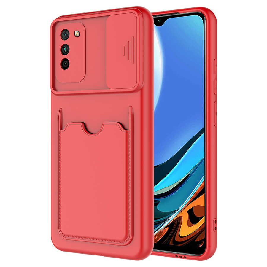 Xiaomi Poco M3 Kılıf NXXA Kartix Kapak-Kırmızı