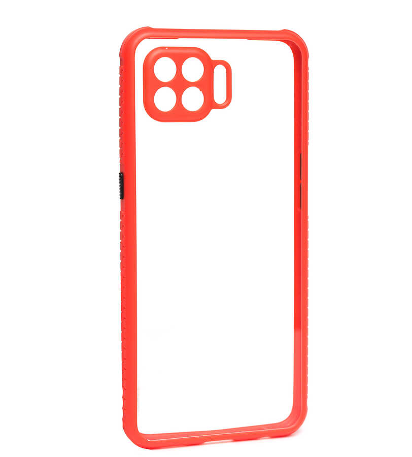 Oppo Reno 4 Lite Kılıf ​​NXXA Kaff Kapak-Kırmızı