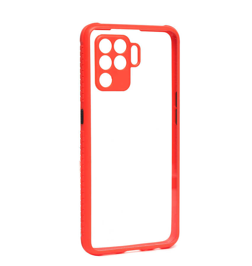 Oppo Reno 5 Lite Kılıf NXXA Kaff Kapak-Kırmızı