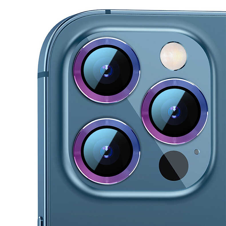 iPhone 12 Pro Max Uyumlu NXXA CL-02 Kamera Lens Koruyucu-Colorful
