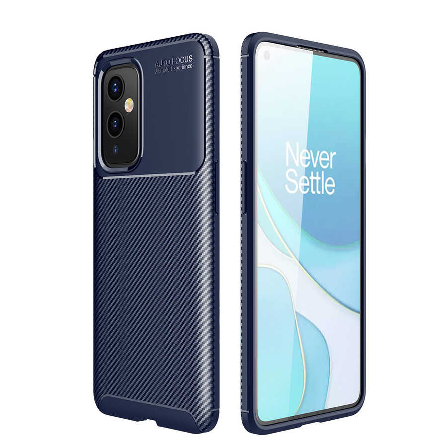 One Plus 9 Kılıf NXXA Negro Silikon Kapak-Lacivert