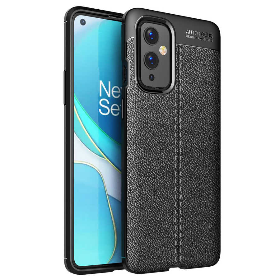 One Plus 9 Kılıf NXXA Niss Silikon Kapak-Siyah