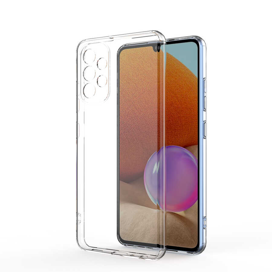Galaxy A72 Kılıf NXXA Kamera Korumalı Süper Silikon Kapak-Renksiz