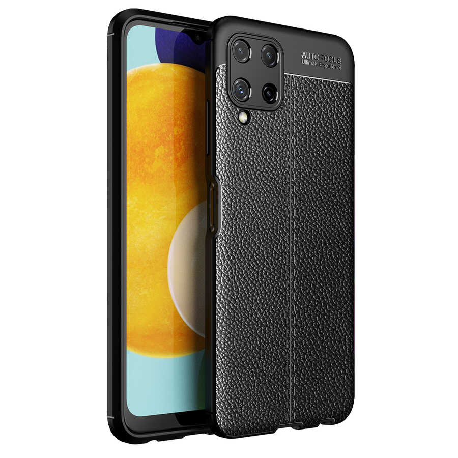 Galaxy A22 4G Kılıf NXXA Niss Silikon Kapak-Siyah