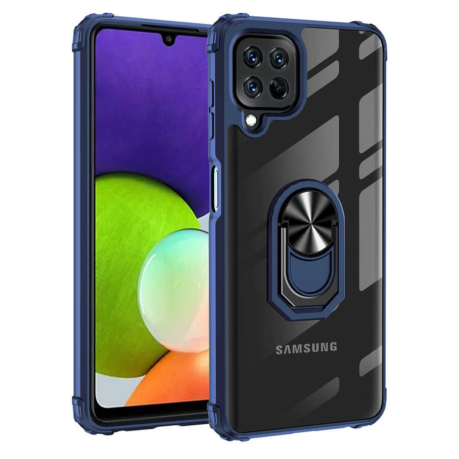 Galaxy A22 4G Kılıf NXXA Mola Kapak-Lacivert