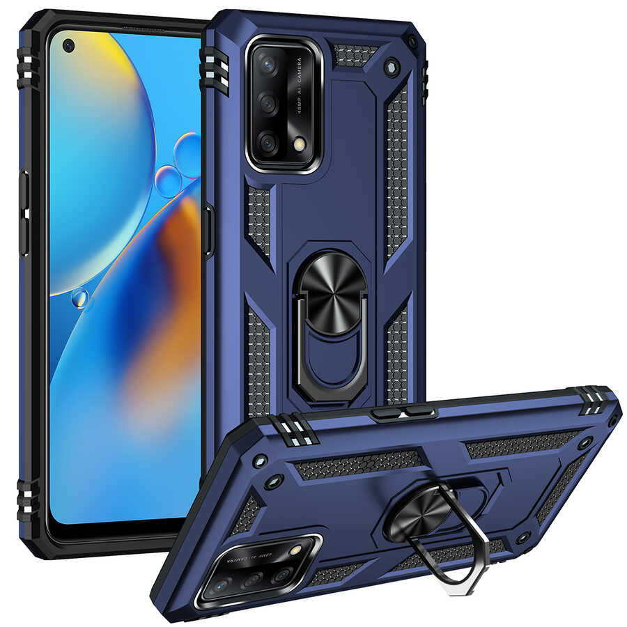 Oppo A74 4G Kılıf NXXA Vega Kapak-Mavi