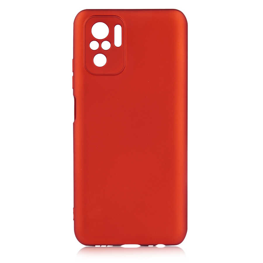 Xiaomi Redmi Note 10 Kılıf NXXA Premier Silikon Kapak-Kırmızı