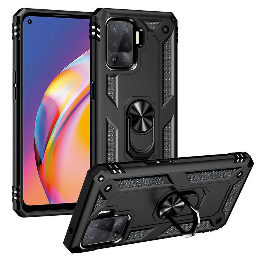 Oppo Reno 5 Lite Kılıf NXXA Vega Kapak-Siyah