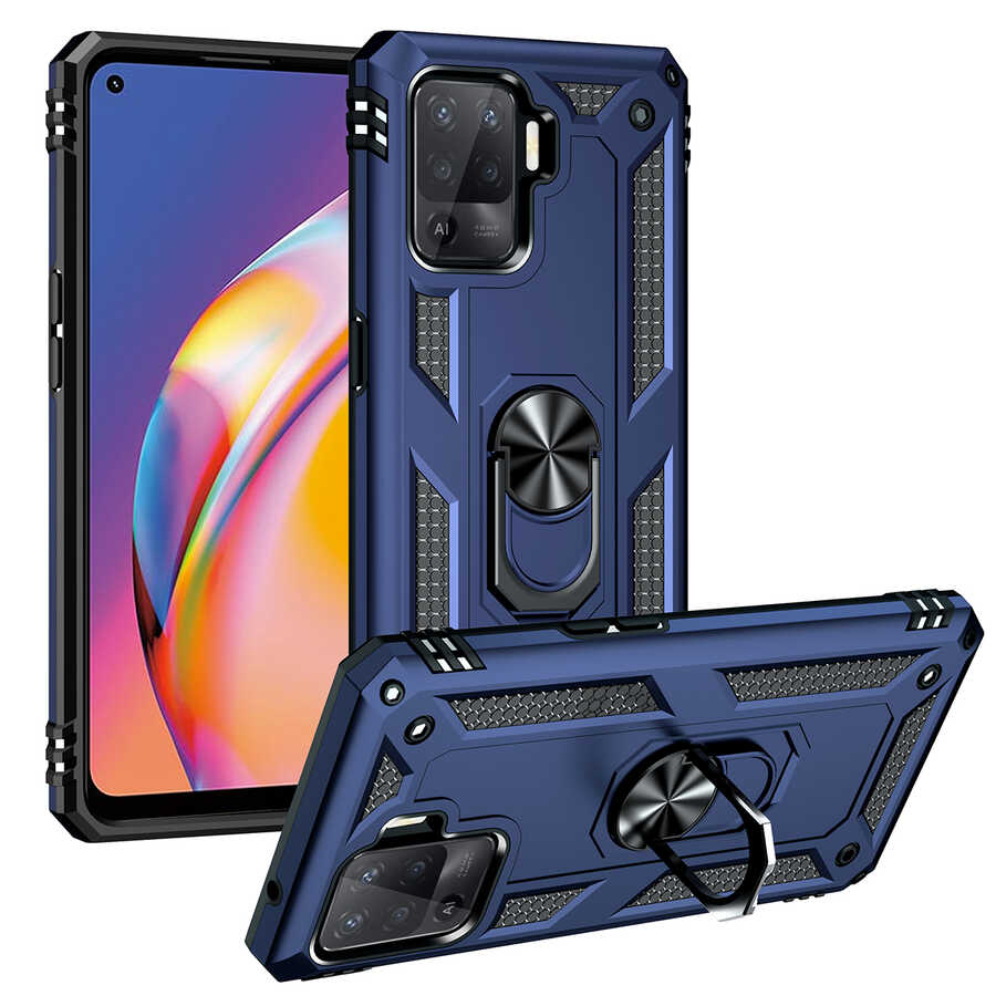 Oppo Reno 5 Lite Kılıf NXXA Vega Kapak-Mavi