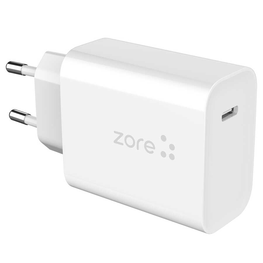 ​​Zore XMac Serisi X3 20W Seyahat Şarj Başlığı - Beyaz