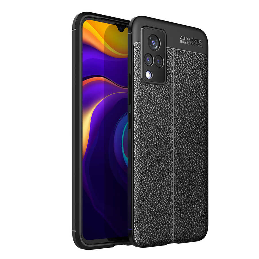 Vivo V21 Kılıf NXXA Niss Silikon Kapak-Siyah
