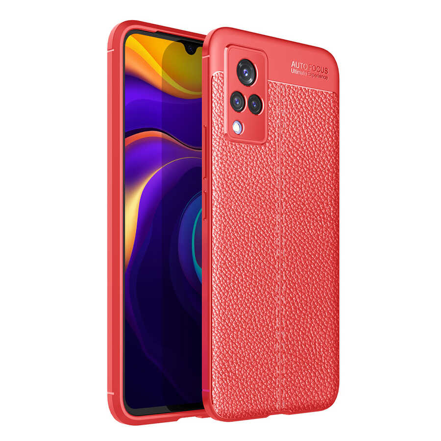 Vivo V21 Kılıf NXXA Niss Silikon Kapak-Kırmızı