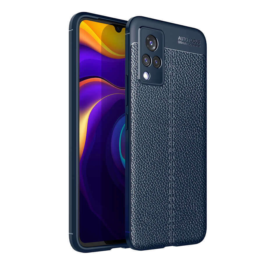 Vivo V21 Kılıf NXXA Niss Silikon Kapak-Lacivert