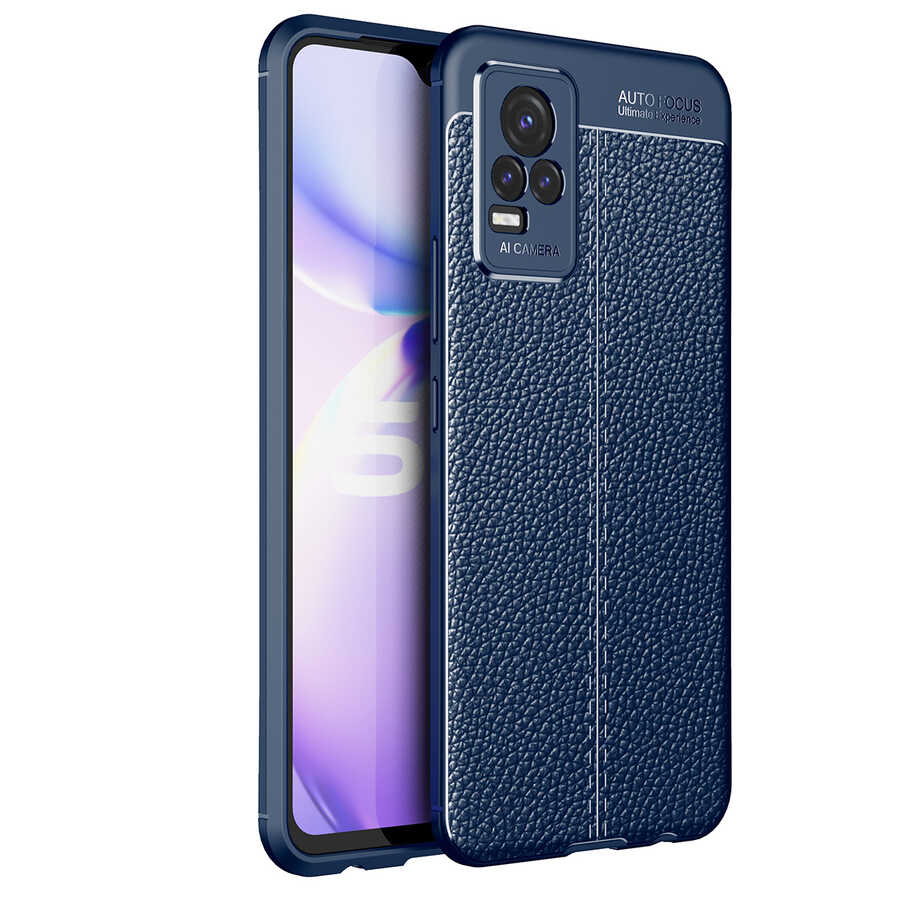 Vivo V21E Kılıf NXXA Niss Silikon Kapak-Lacivert