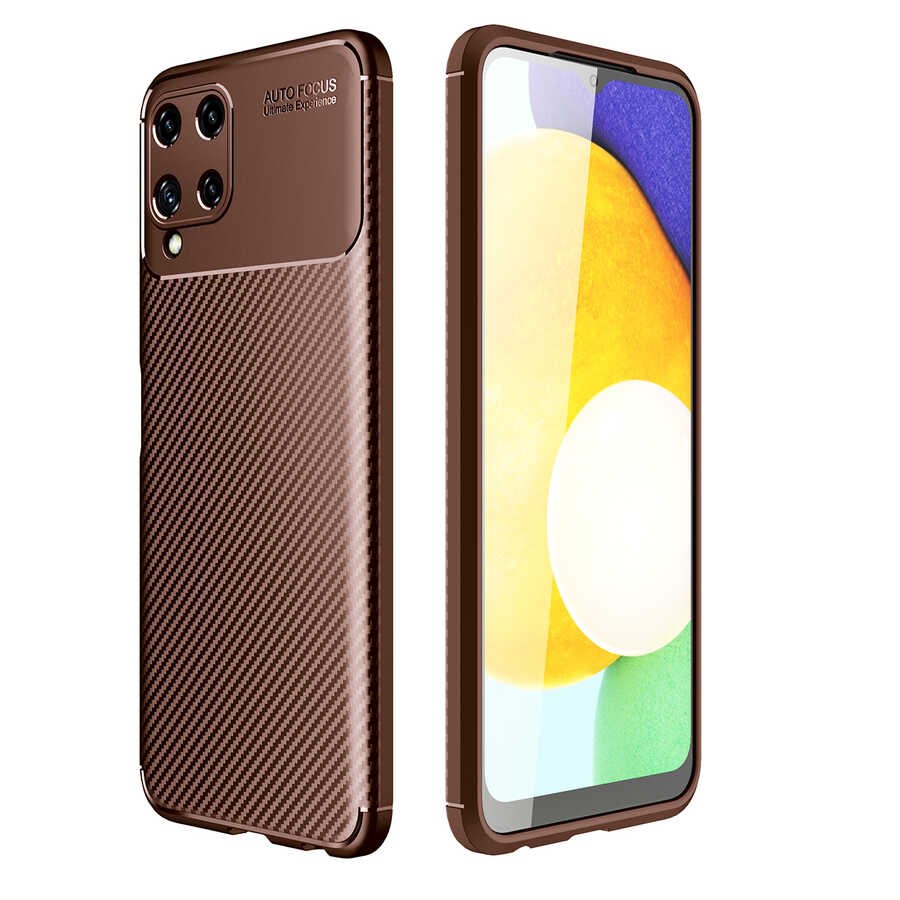Galaxy M32 Kılıf NXXA Negro Silikon Kapak-Kahverengi