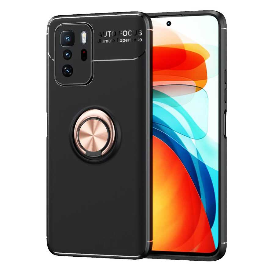 Xiaomi Poco X3 GT Kılıf NXXA Ravel Silikon Kapak-Siyah-Rose Gold