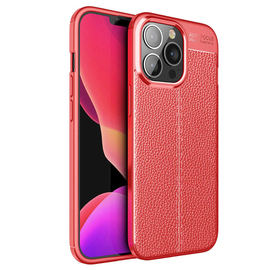 iPhone 13 Pro Kılıf NXXA Niss Silikon Kapak-Kırmızı