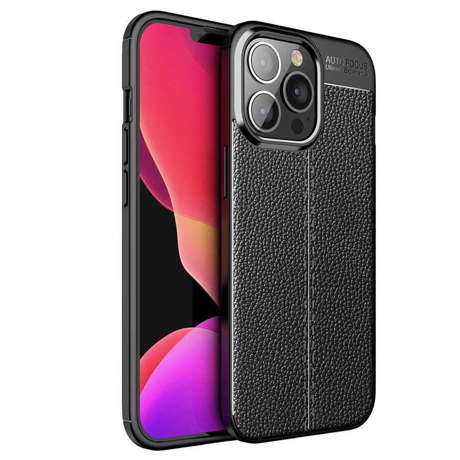 iPhone 13 Pro Kılıf NXXA Niss Silikon Kapak-Siyah