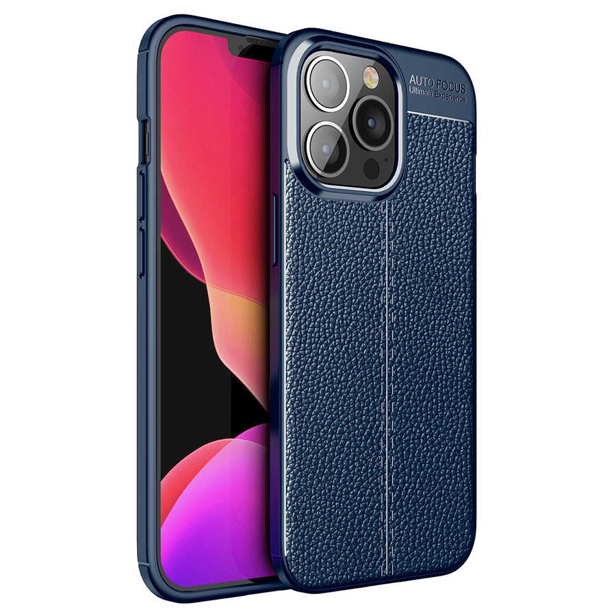 iPhone 13 Pro Max Kılıf NXXA Niss Silikon Kapak-Lacivert