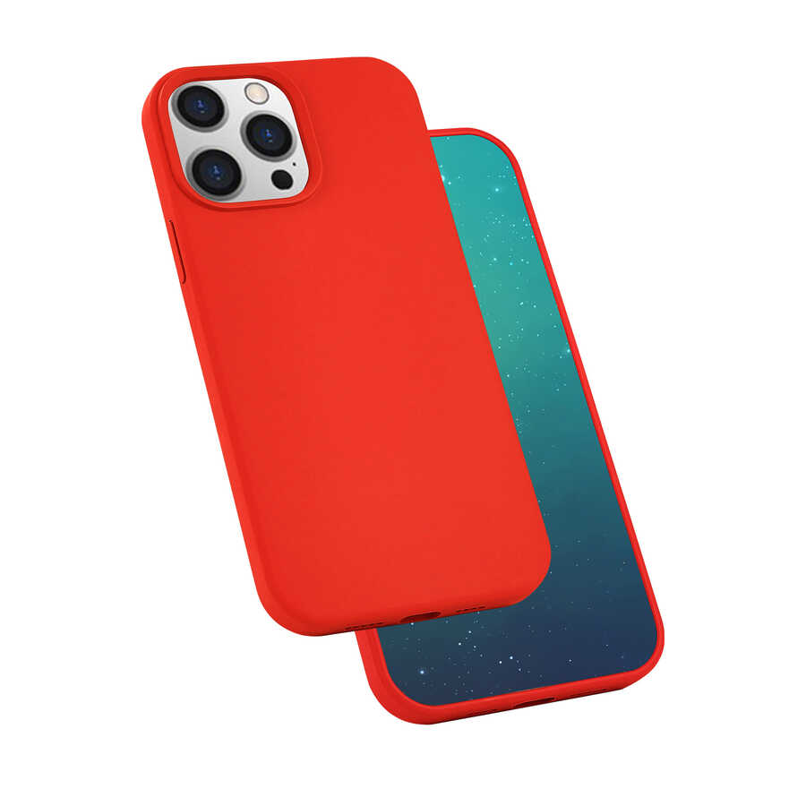 iPhone 13 Pro Uyumlu NXXA Silk Silikon-Kırmızı