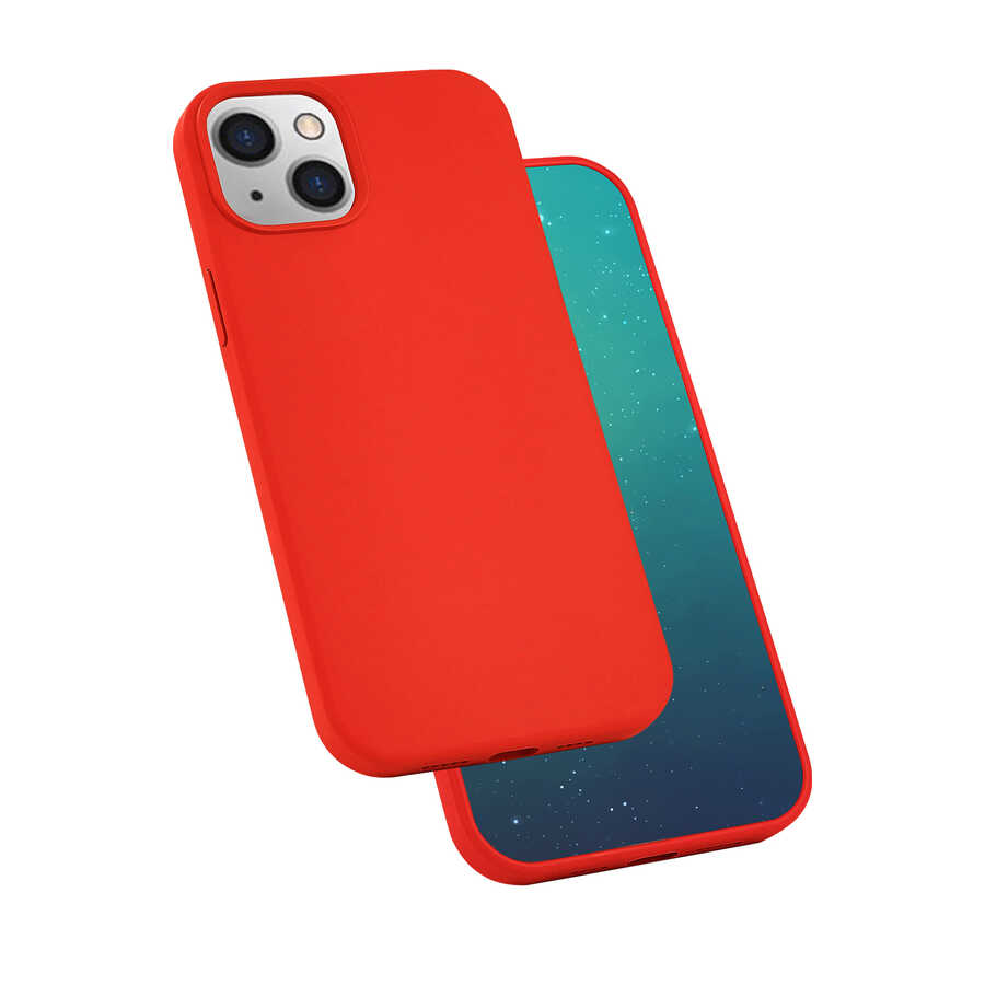 iPhone 13 Mini Kılıf NXXA Silk Silikon-Kırmızı