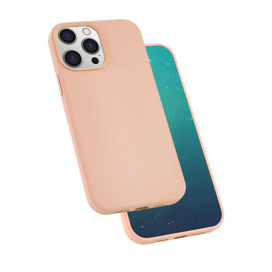 iPhone 13 Pro Max Uyumlu NXXA Silk Silikon-Pembe