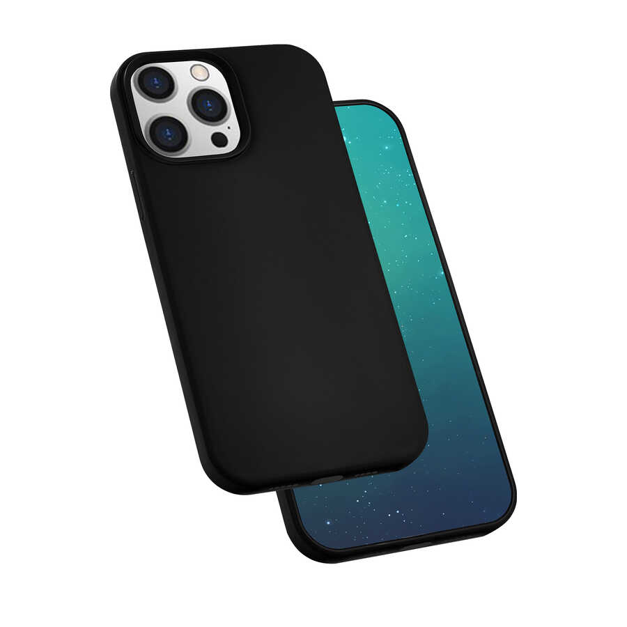 iPhone 13 Pro Max Uyumlu NXXA Silk Silikon-Siyah