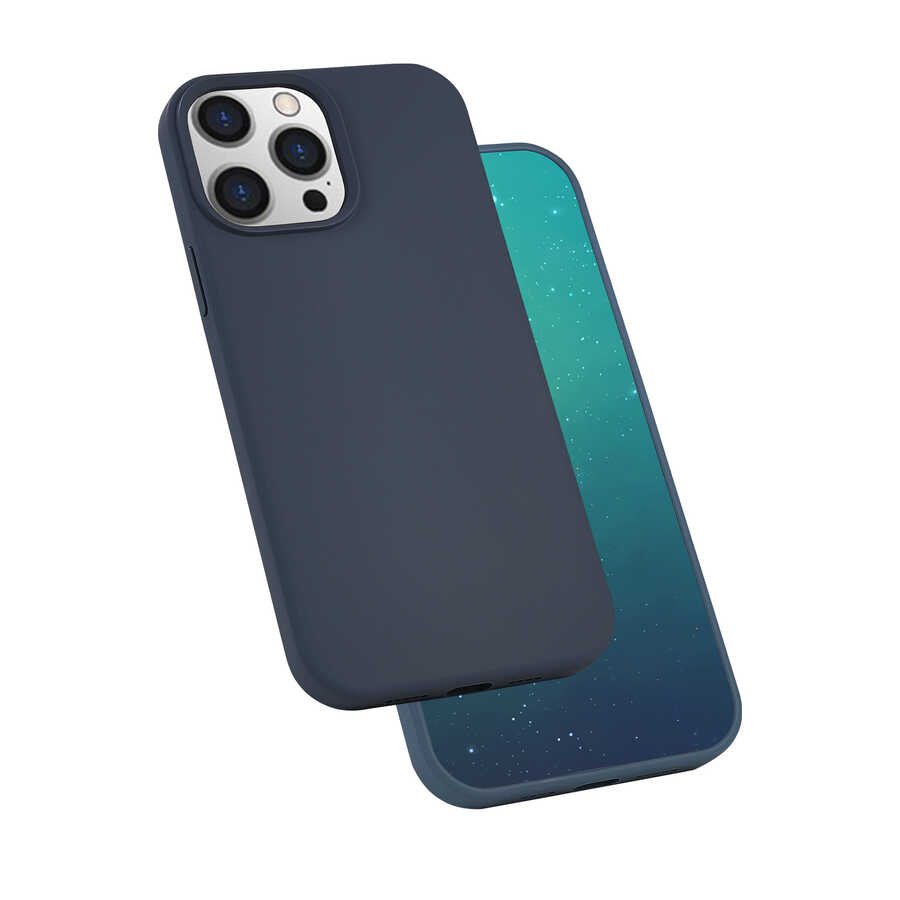 iPhone 13 Pro Max Uyumlu NXXA Silk Silikon-Lacivert