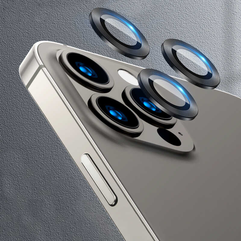 iPhone 13 Pro Max Uyumlu NXXA CL-04 Kamera Lens Koruyucu-Siyah